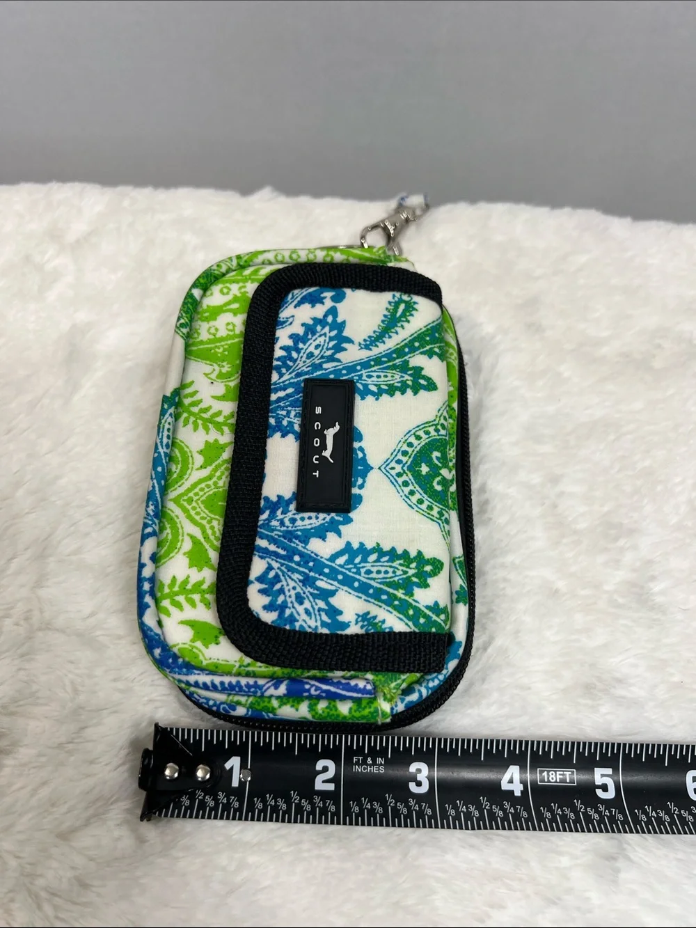 Scout Green & Blue Pattern Wristlet Wallet Clutch
